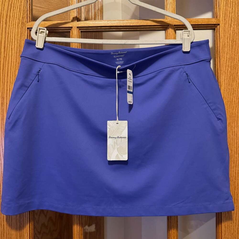 NWT $94 TOMMY BAHAMA SZ XL AUBREY ISLAND ZONE SKORT BLUE DEEP ULTRA MARINE